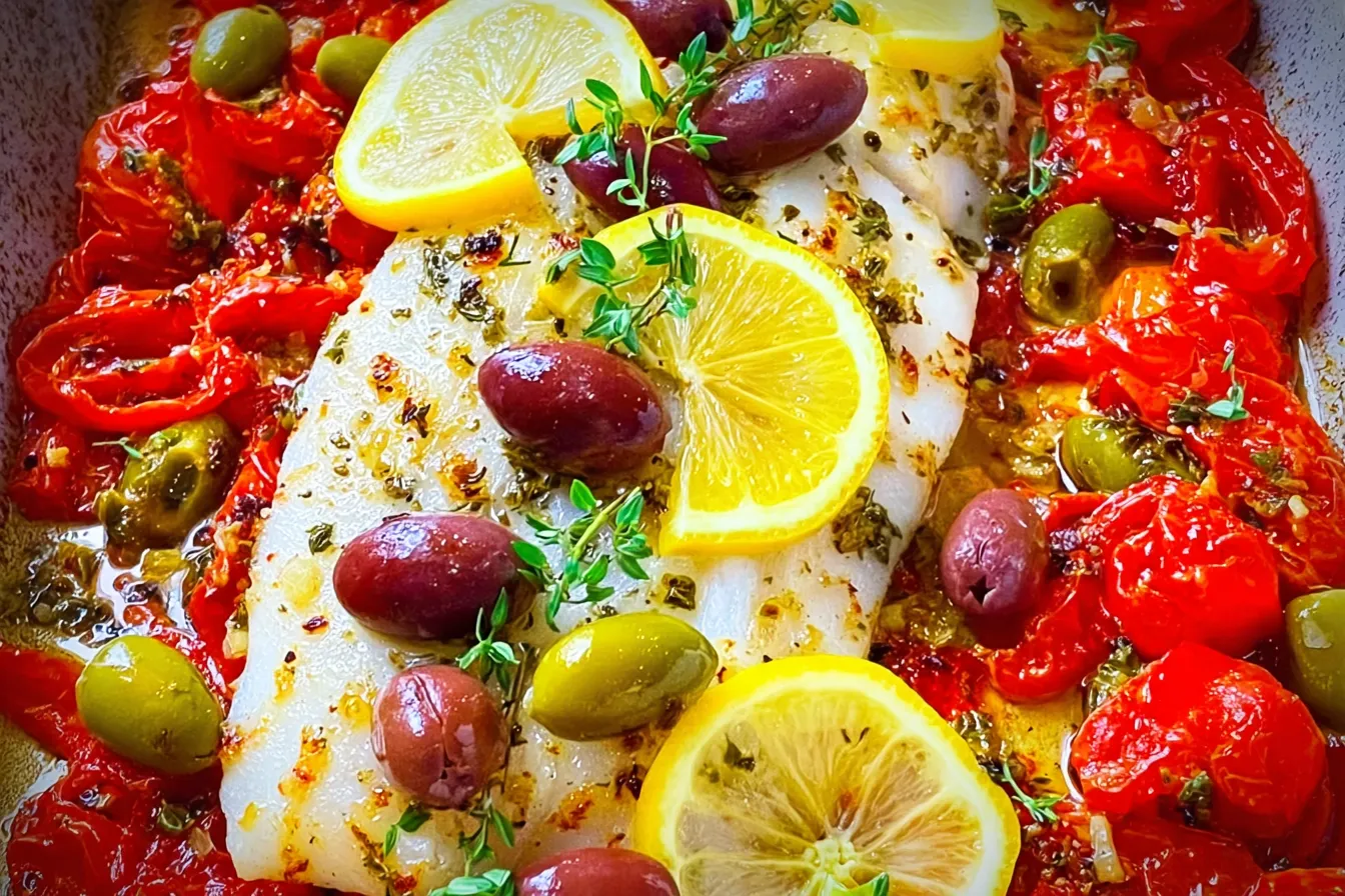 Easy Mediterranean-Style Baked Haddock