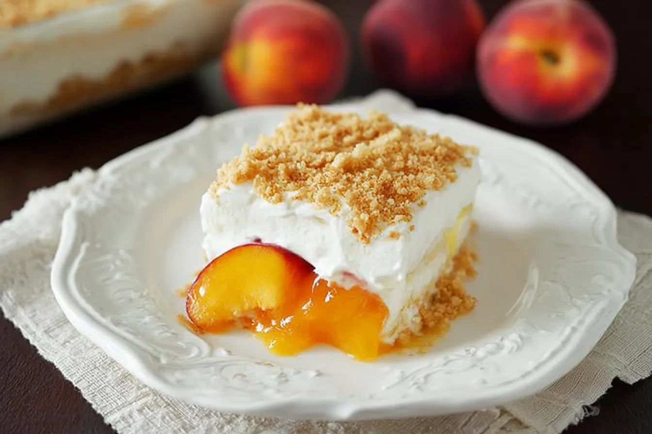 {Easy} No-Bake Peach Yum Yum 