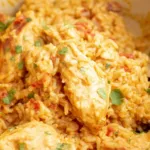 Easy One Pot Queso Chicken and Rice Dish