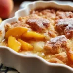Easy Peach Cobbler with Canned Peaches Fresh Out of the Oven