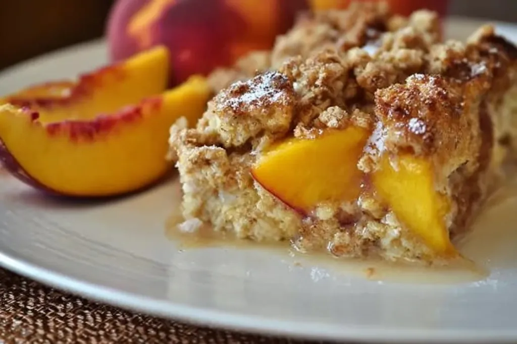 Easy Peaches and Cream French Toast Bake