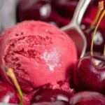 Fresh Cherry Sorbet in a Beautiful Serving Bowl