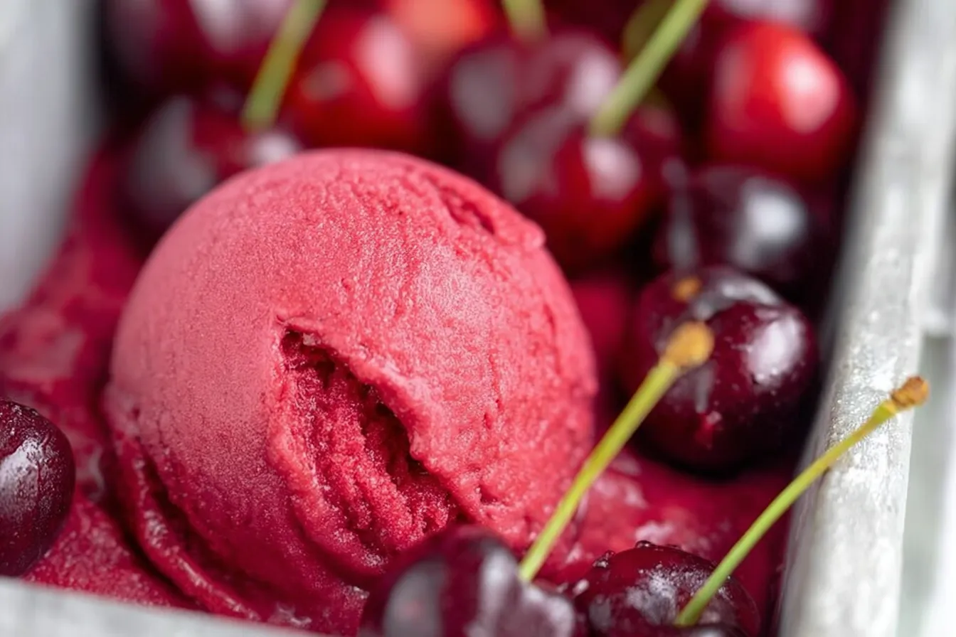 Fresh Cherry Sorbet 