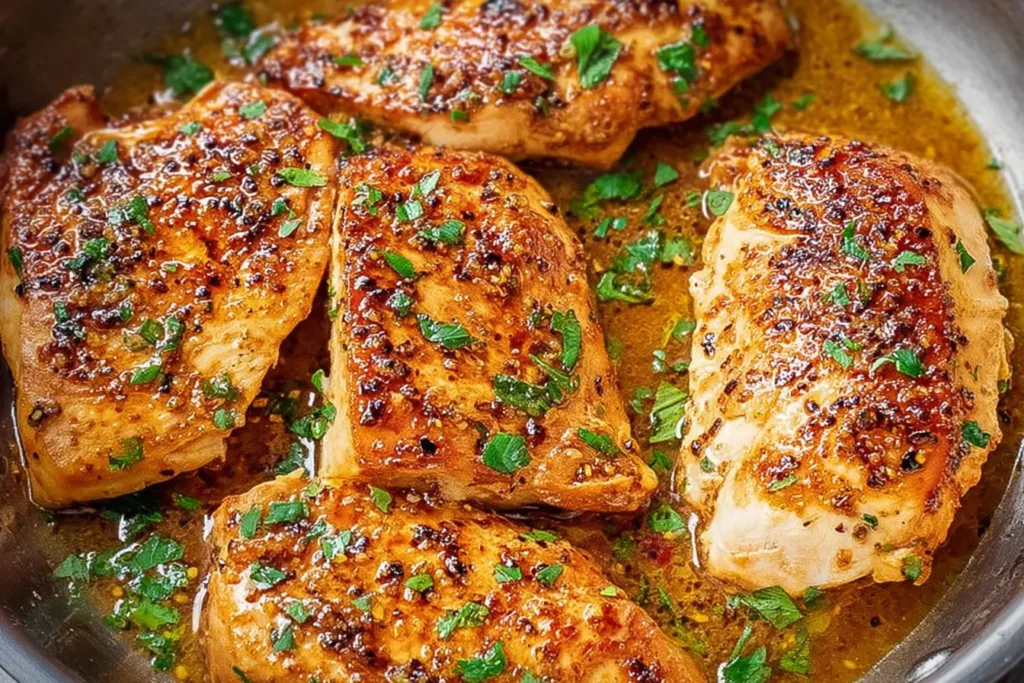 Delicious Garlic Butter Chicken Freshly Plated