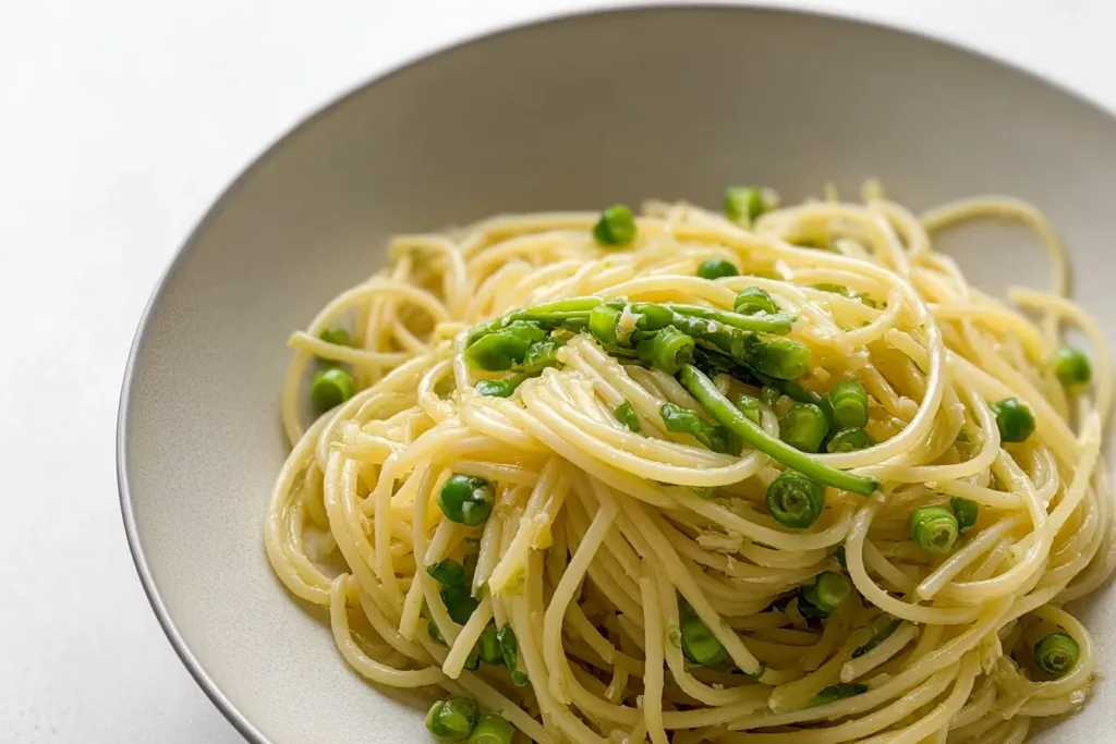 Garlic Scape Pasta Ready to Serve
