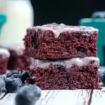 Glazed Blueberry Brownies (All-Natural)