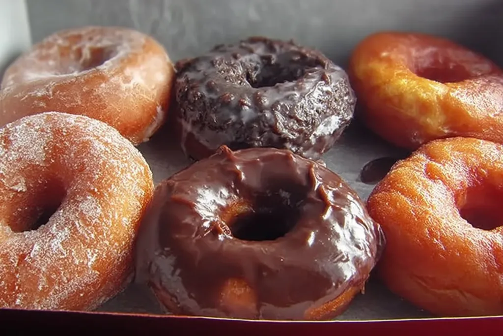 Homemade Glazed Yeast Doughnuts Freshly Made