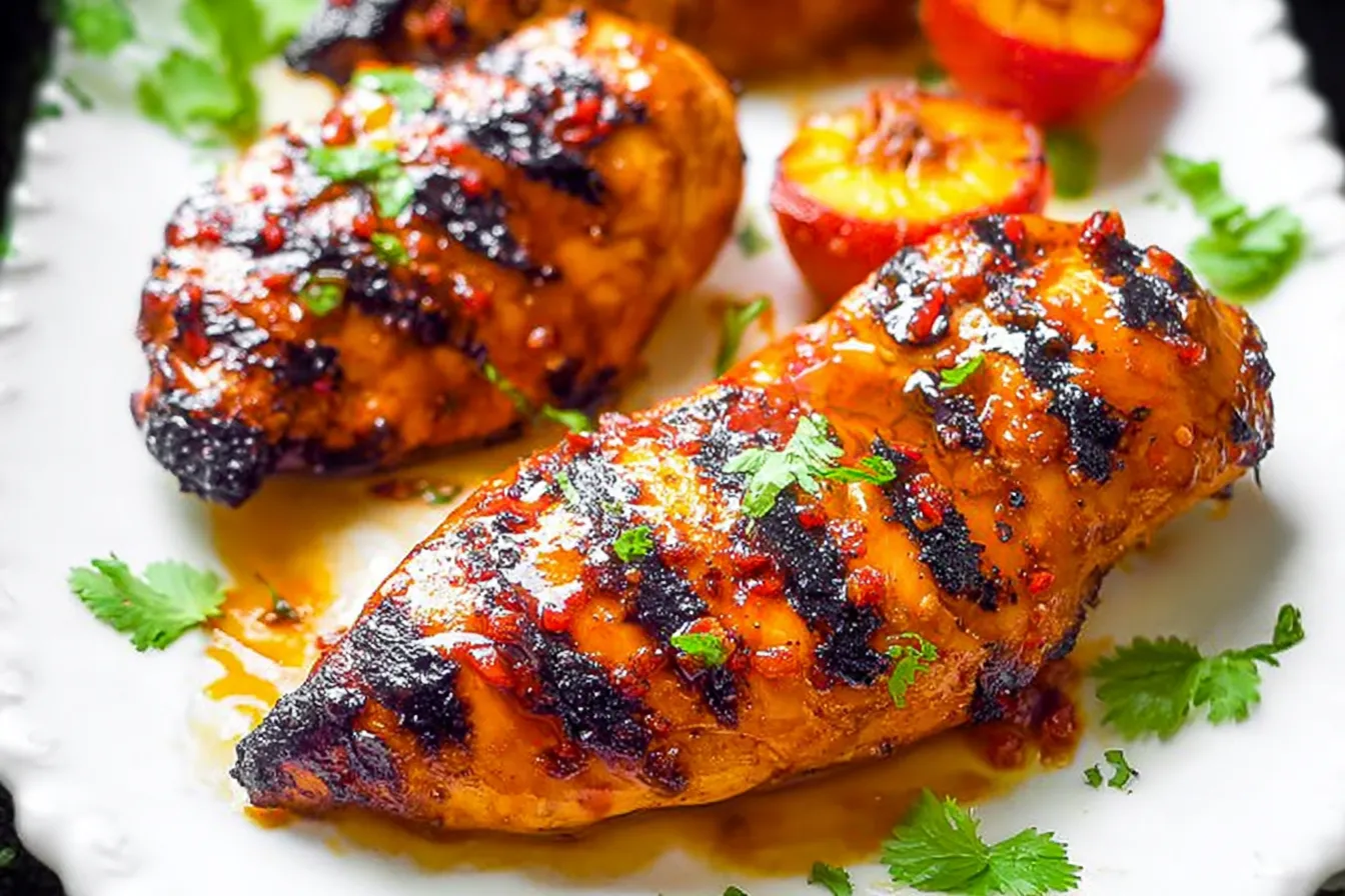 Grilled Chili Peach Chicken 