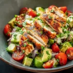 Healthy Avocado Chicken Salad Recipe in a Bowl