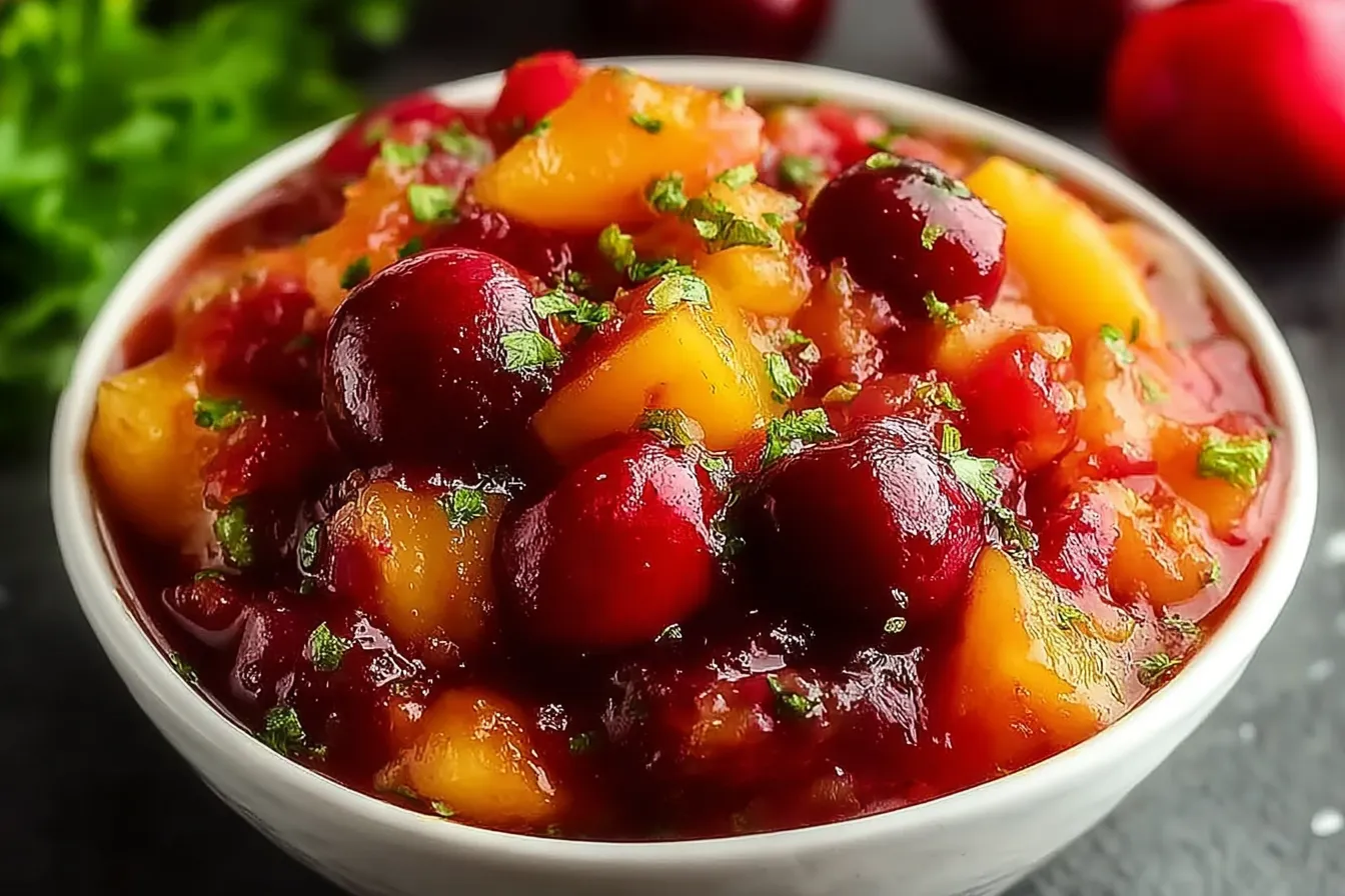Healthy Peach Cherry Salsa 