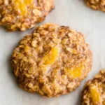 Healthy Peach Oatmeal Breakfast Cookies: Delicious & Nutritious 5 Healthy Peach Oatmeal Breakfast Cookies on a Plate