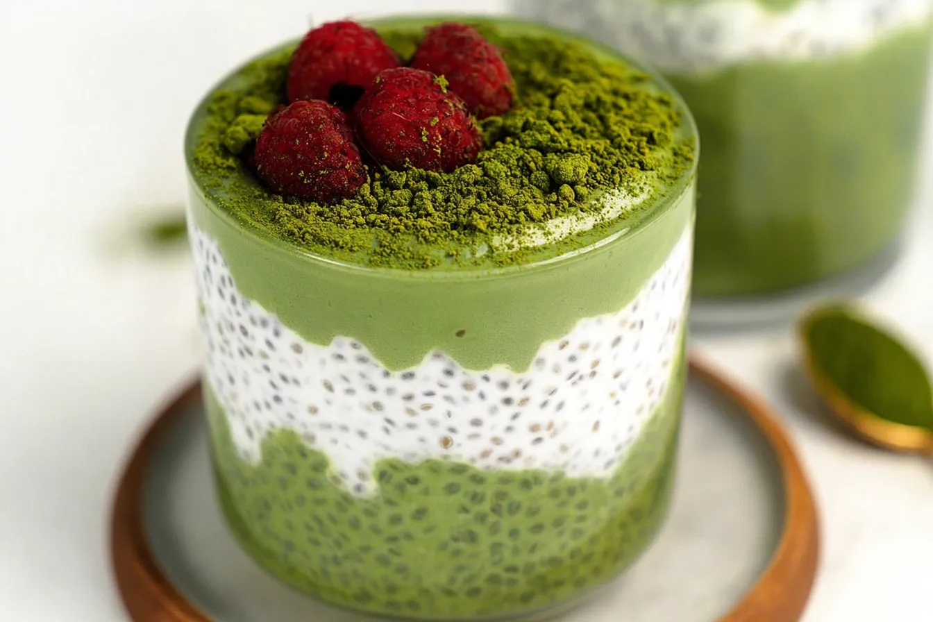 High-Protein Matcha Chia Pudding 