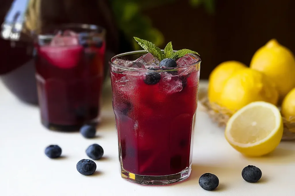 Refreshing Homemade Blueberry Lemonade
