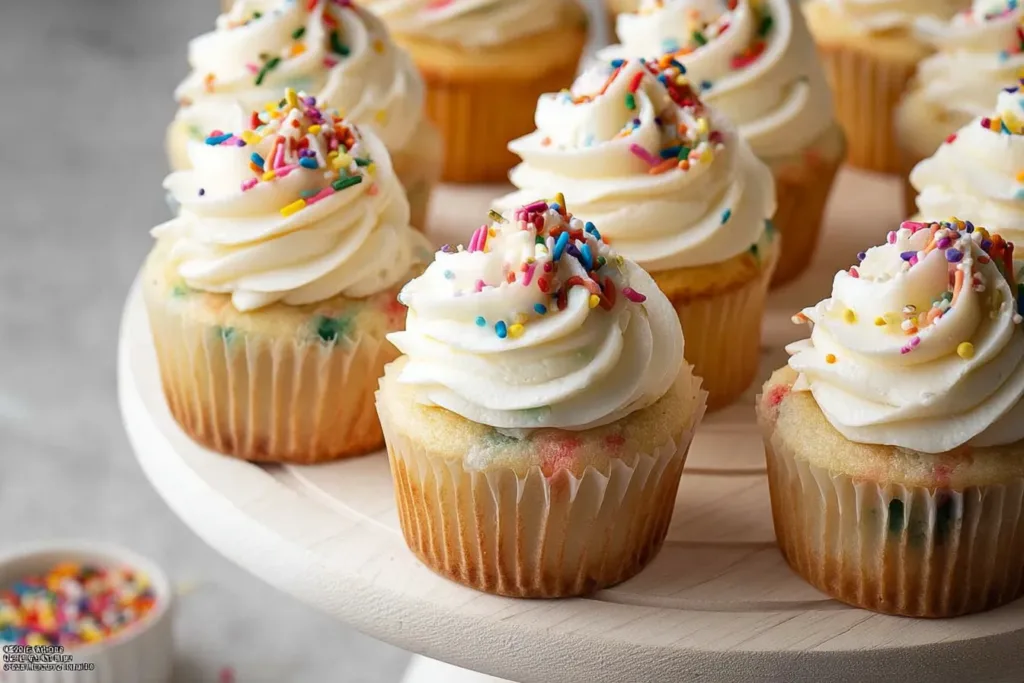 Colorful Homemade Funfetti-Style Cupcakes