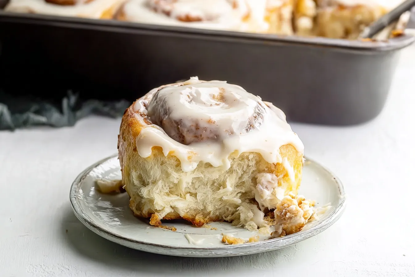 Homemade Gooey Cinnamon Rolls with Vanilla Icing 