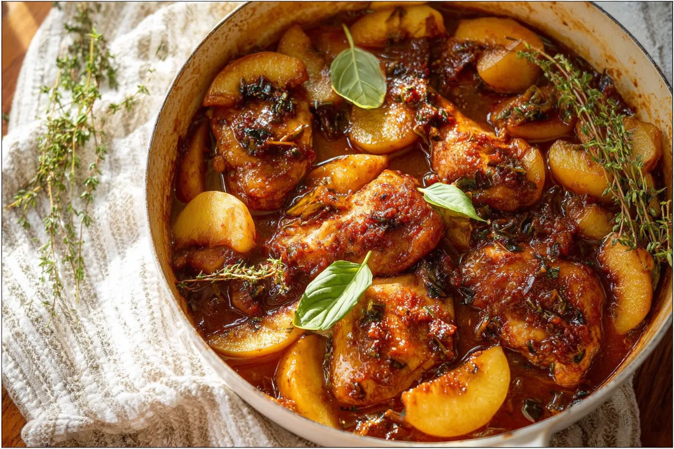 Honey Butter Peach Chicken recipe 