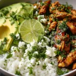 Honey Lime Chicken & Avocado Rice Bowl Delicacy