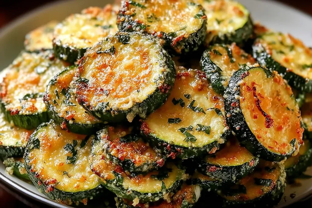 Irresistibly Crunchy Garlic Parmesan Roasted Zucchini Dish