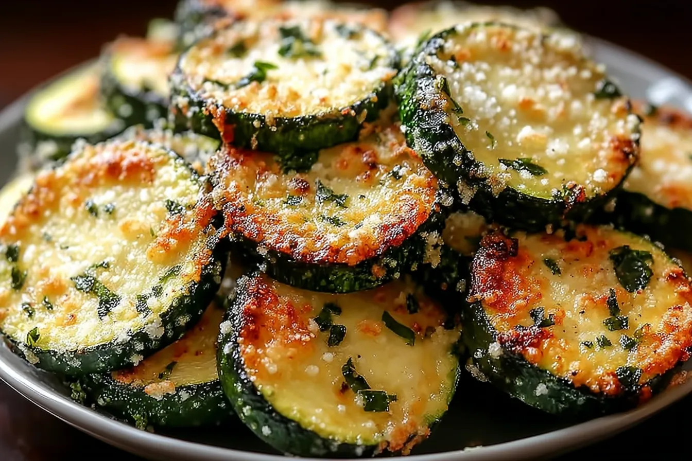 Irresistibly Crunchy Garlic Parmesan Roasted Zucchini 