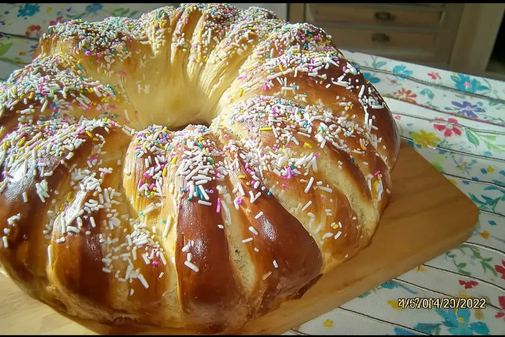 Italian Easter Bread (Anise-Flavored) Freshly Baked