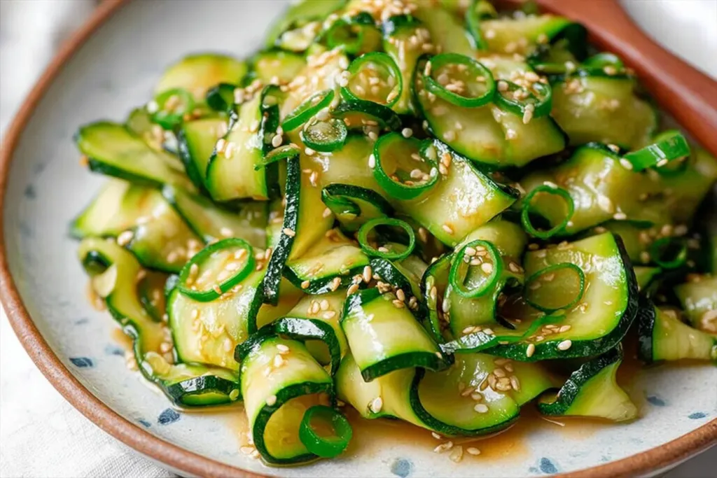 Delicious Korean Zucchini Side Dish Ready to Serve