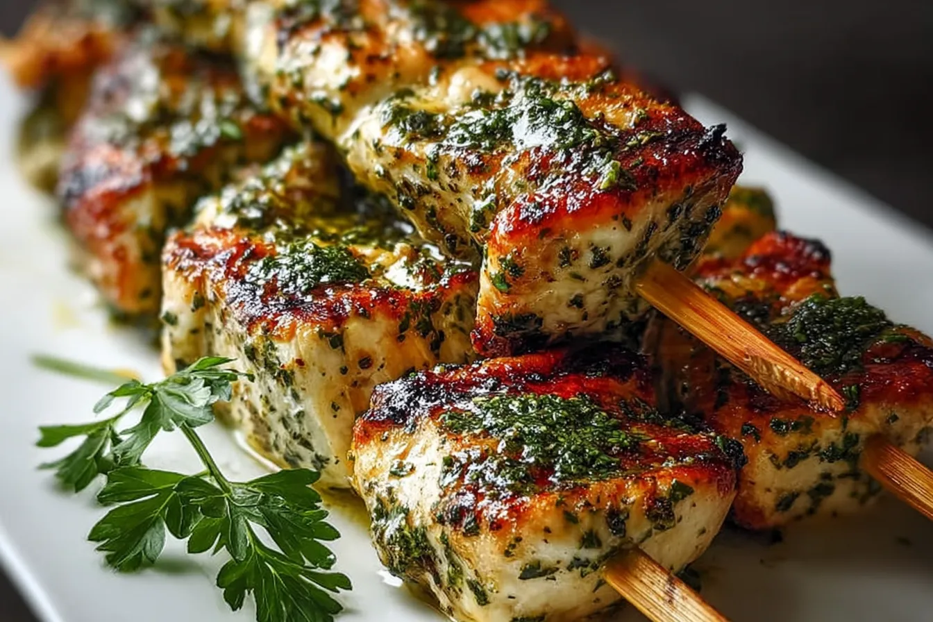 Lemon Herb Marinated Chicken Skewers 