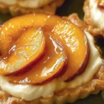 Mini Peach and Cream Cheese Tarts Ready to Serve
