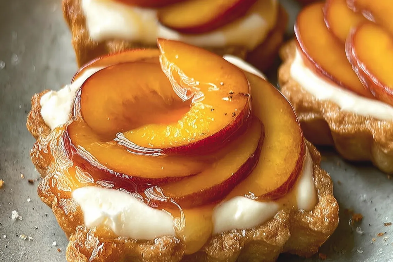 Mini Peach and Cream Cheese Tarts 