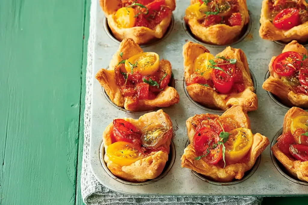 Muffin Pan Tomato Tarts Freshly Baked