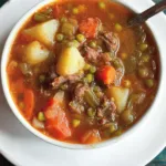 My Mom’s Old-Fashioned Vegetable Beef Soup – A Heartwarming Classic 5 Delicious My Mom’s Old-Fashioned Vegetable Beef Soup in a Bowl