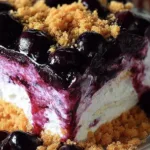 Creamy No-Bake Blueberry Yum Yum Dessert