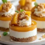 No Bake Peach Cheesecakes: Delightfully Easy Summer Treats 5 No Bake Peach Cheesecakes Ready to Serve