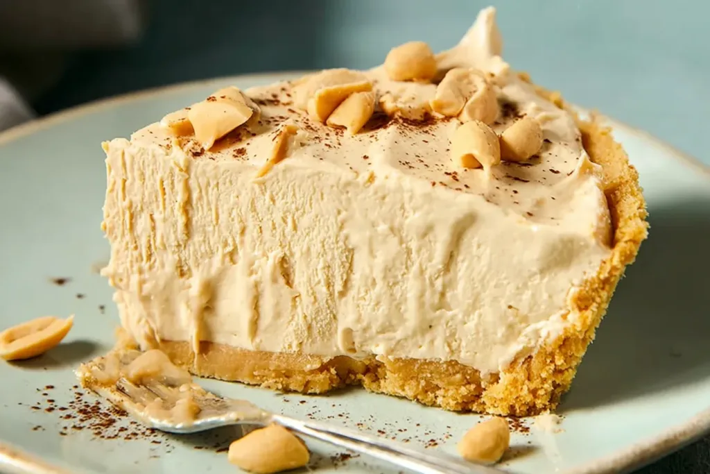 No-Bake Peanut Butter Pie Slice