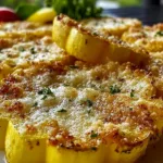 Parmesan Baked Yellow Squash Close-Up