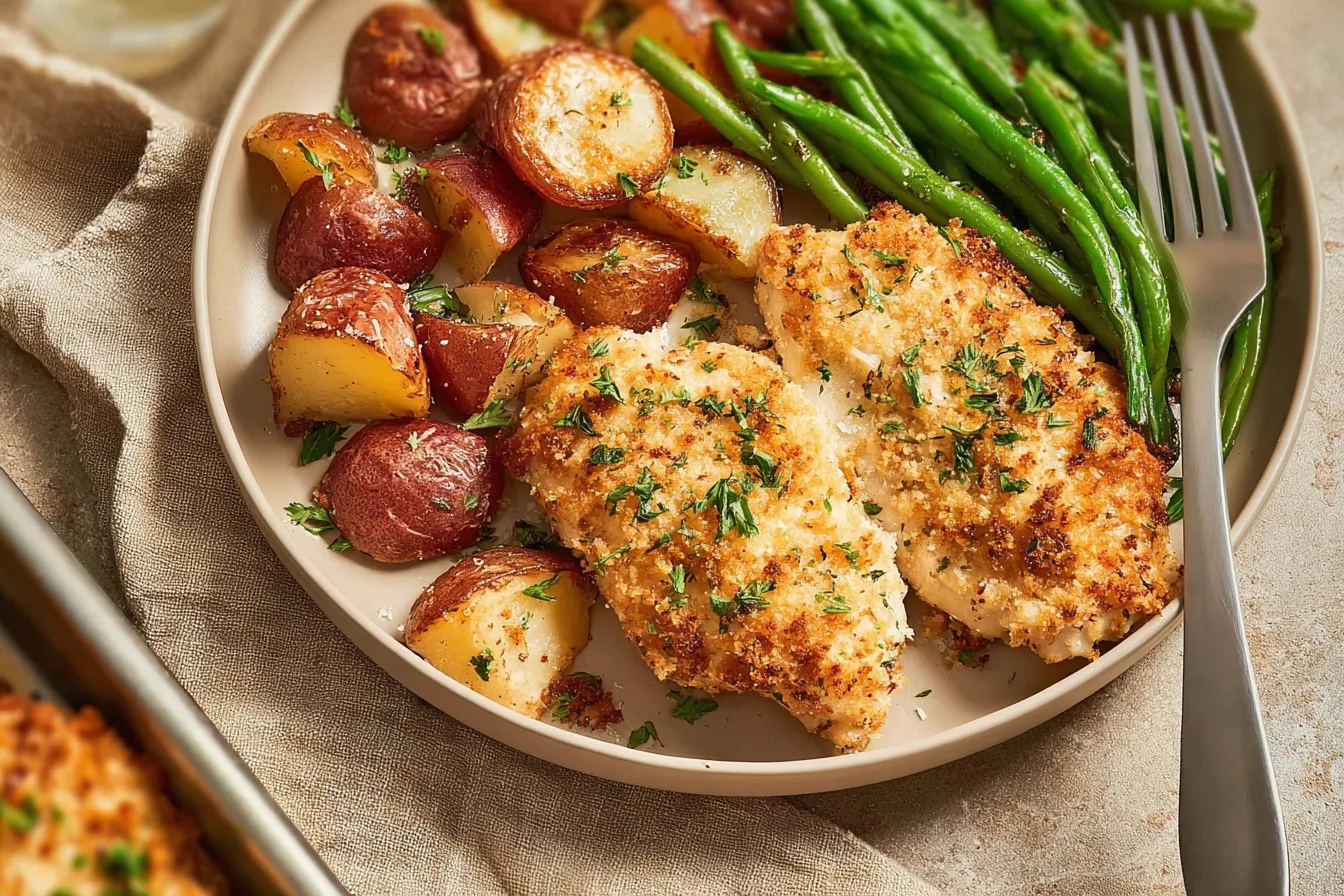 Parmesan Crusted Chicken Sheet Pan Dinner: A Family Favorite 4 Parmesan Crusted Chicken Sheet Pan Dinner