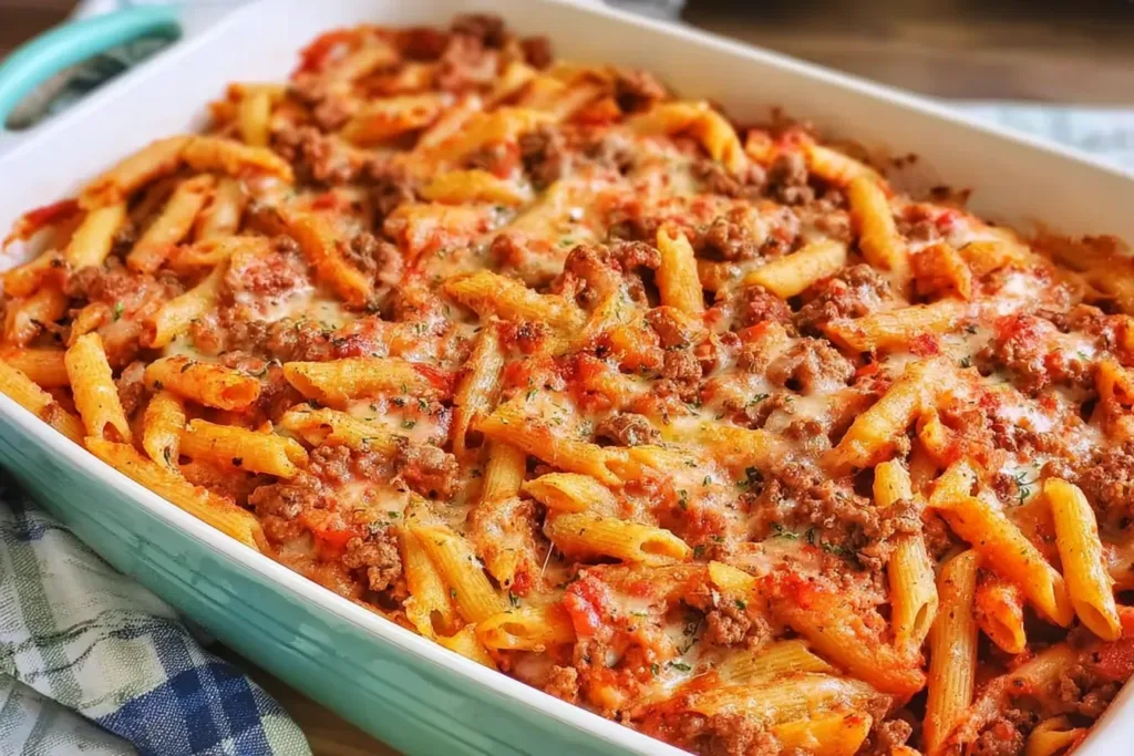 Creamy Pasta Bake Freshly Out of the Oven