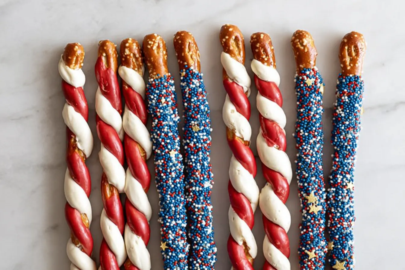 Patriotic Pretzel Rods