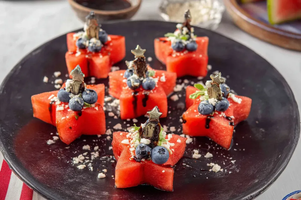 Festive Patriotic Watermelon Appetizer for Celebrations