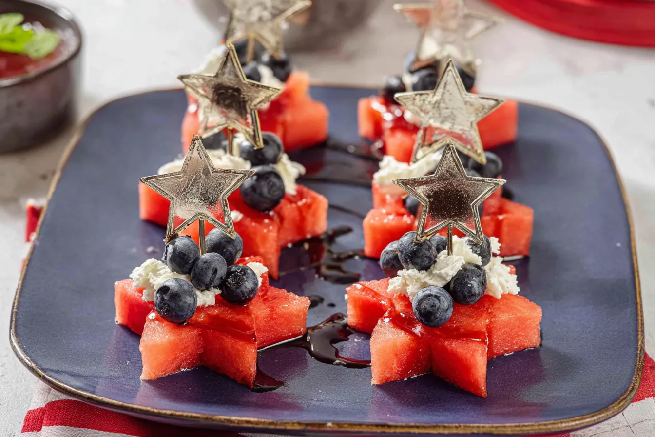 Patriotic Watermelon Appetizer 