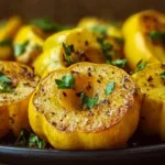 Vibrant Patty Pan Squash on a Wooden Cutting Board