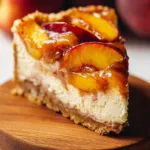 Peach Cobbler Cheesecake Slice