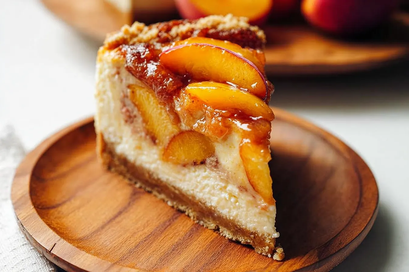 Peach Cobbler Cheesecake 