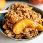 Homemade Peach Crisp Fresh from the Oven