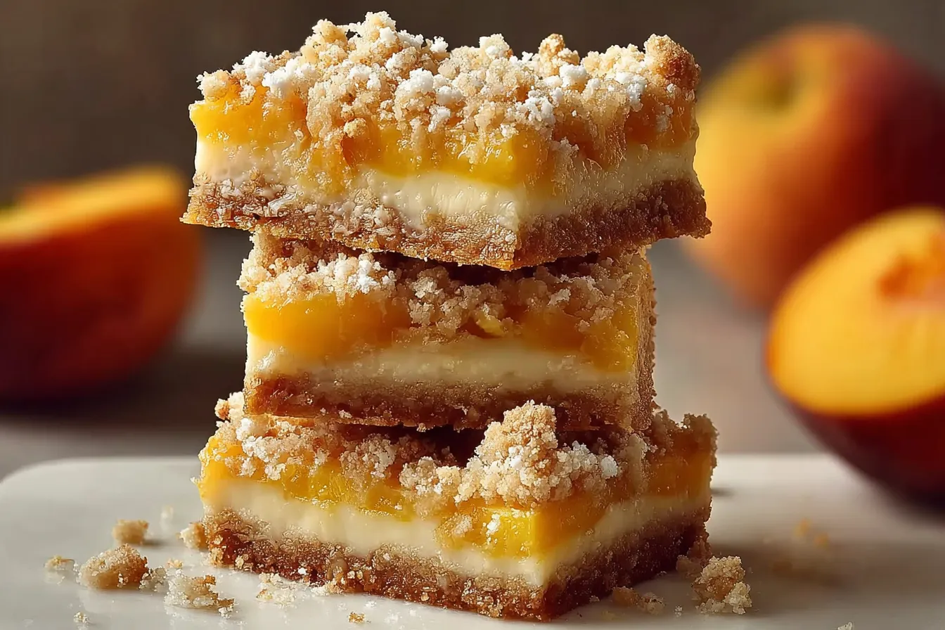 Peach Crumb Bars 