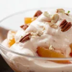 Vibrant Peach Dessert Salad Ready to Serve