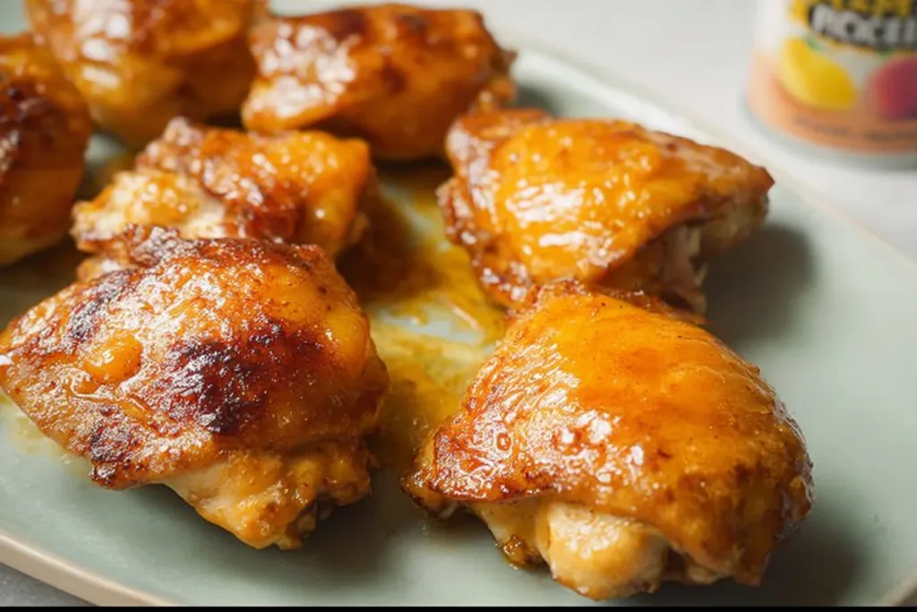 Peach Glazed Chicken Recipe with Canned Peaches