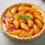 Delicious Peach Surprise Pie Slice