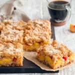 Delicious Peaches and Cream Crumble Bars