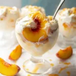 Peaches and Cream Dessert in a Bowl