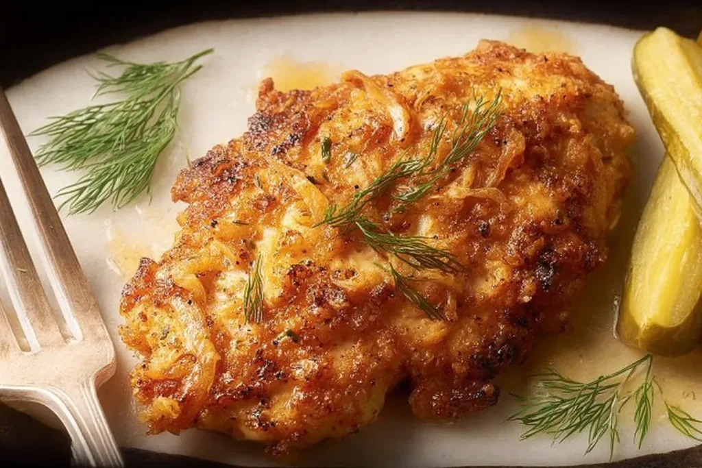 Delicious Pickle-Brined Chicken Served with Sides